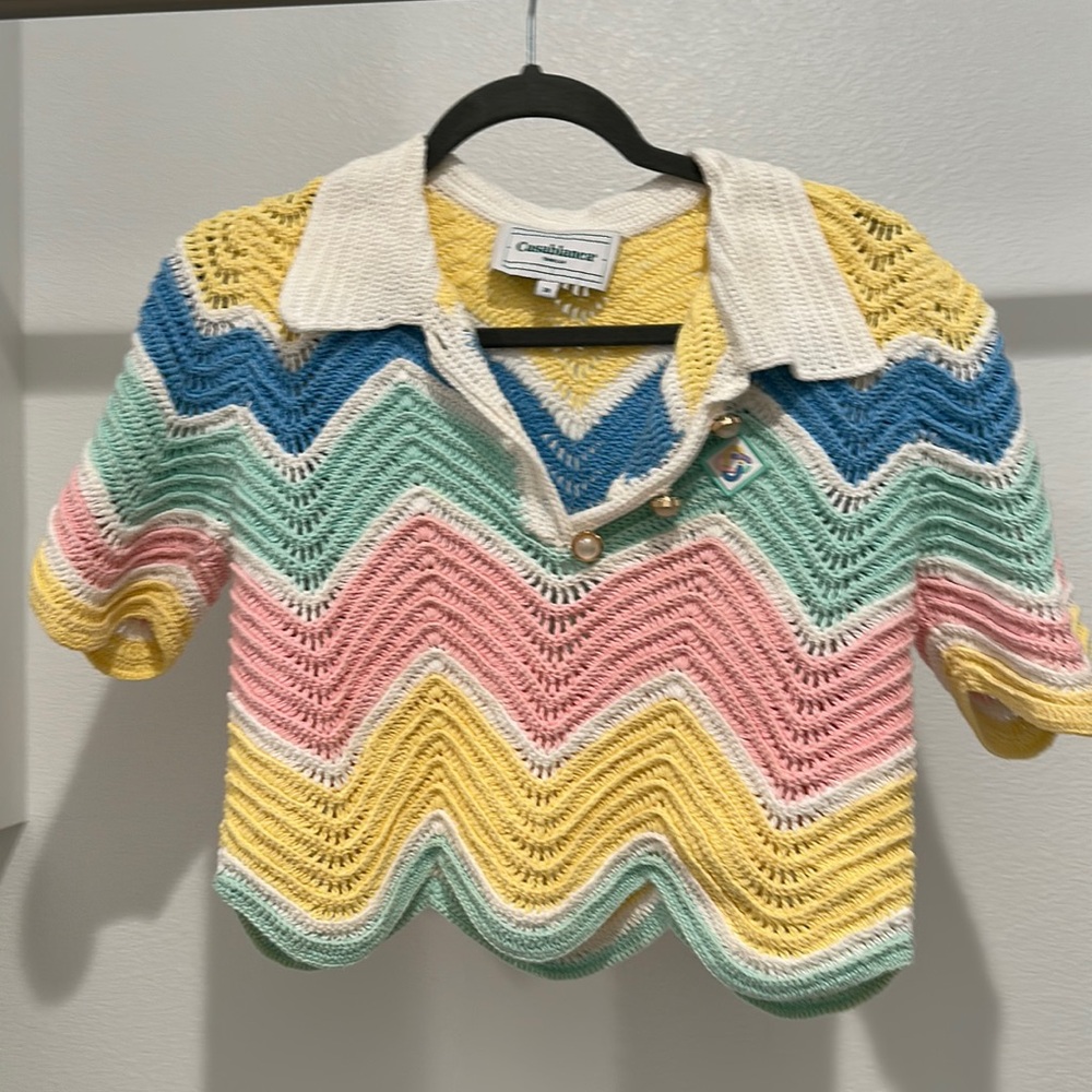 Casablanca Crochet Short Sleeve Top and Skirt